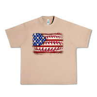 Burro Baseball American flag Urban Heavy Tee - Neo Western