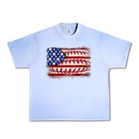 Grape Ice Baseball American flag Urban Heavy Tee - Neo Western