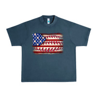 Midnight Navy Baseball American flag Urban Heavy Tee - Neo Western