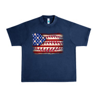 Navy Baseball American flag Urban Heavy Tee - Neo Western