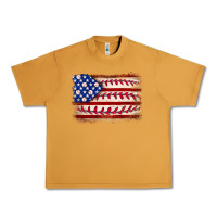 Peanut Butter Baseball American flag Urban Heavy Tee - Neo Western