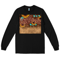 Black leopard glitter sunflower gemstone Long Sleeve Tee - JahusDesignShop
