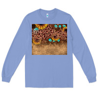 Colony Blue leopard glitter sunflower gemstone Long Sleeve Tee - JahusDesignShop