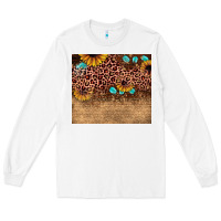 White leopard glitter sunflower gemstone Long Sleeve Tee - JahusDesignShop