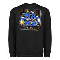 Black volleyball mama with leopard Heavyweight Sweatshirt - Zillion Design Studio