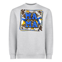 Heather Grey volleyball mama with leopard Heavyweight Sweatshirt - Zillion Design Studio