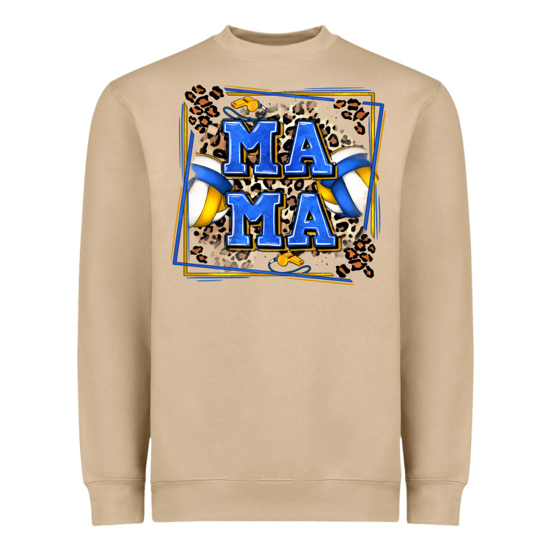 Volleyball Mama With Leopard Heavyweight Sweatshirt by Zillion Design Studio | Teevron