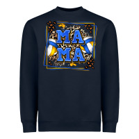 Navy volleyball mama with leopard Heavyweight Sweatshirt - Zillion Design Studio