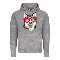 Cloud Rock husky with love glasses Vintage Hoodie - RanaPortraitStore