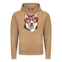 Vintage Camel husky with love glasses Vintage Hoodie - RanaPortraitStore