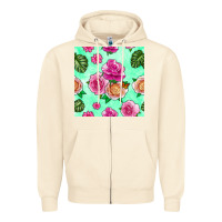Sandshell floral background Zipper Hoodie - BundleAndBundleShop