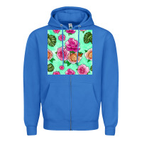 True Royal floral background Zipper Hoodie - BundleAndBundleShop