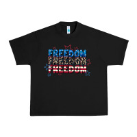 Black Freedom freedom freedom 4th of july Urban Heavy Tee - CowGirlArtShop
