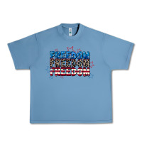 Pebble Blue Freedom freedom freedom 4th of july Urban Heavy Tee - CowGirlArtShop