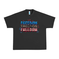 Pigment Black Freedom freedom freedom 4th of july Urban Heavy Tee - CowGirlArtShop