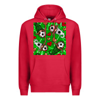 Cardinal soccer gnomes and hearts seamless pattern Premium Hoodie - BundleAndBundleShop