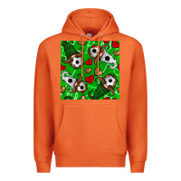 Carrot soccer gnomes and hearts seamless pattern Premium Hoodie - BundleAndBundleShop