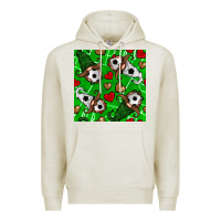 Soccer Gnomes And Hearts Seamless Pattern Premium Hoodie | Teevron