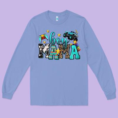 Boy Mama Long Sleeve Tee Designed By Adodesignshop