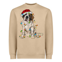 Mushroom saint bernard with christmas lights Heavyweight Sweatshirt - RanaPortraitStore