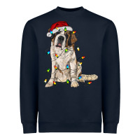 Navy saint bernard with christmas lights Heavyweight Sweatshirt - RanaPortraitStore