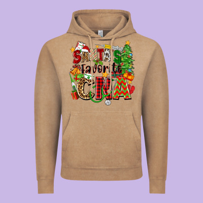 Vintage Hoodie santa's favorite cna