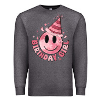 Charcoal Heather birthday girl Premium Sweatshirt - MaliasSmallBusiness