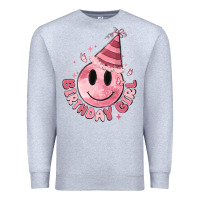 Heather Grey birthday girl Premium Sweatshirt - MaliasSmallBusiness