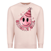 Pale Pink birthday girl Premium Sweatshirt - MaliasSmallBusiness