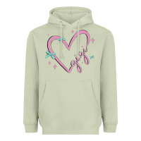 Matcha gigi with heart and ribbons Heavyweight Hoodie - MaliasSmallBusiness