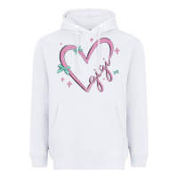 White gigi with heart and ribbons Heavyweight Hoodie - MaliasSmallBusiness