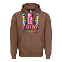 Chestnut enjoy the little things Zipper Hoodie - AdoDesignShop
