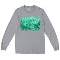 Heather Grey green glitter background Long Sleeve Tee - JahusDesignShop
