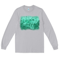 Moon Dust green glitter background Long Sleeve Tee - JahusDesignShop