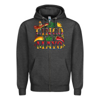Charcoal Heather cinco de mayo with pepper and sombrero Zipper Hoodie - Artiststas