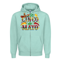 Seafoam cinco de mayo with pepper and sombrero Zipper Hoodie - Artiststas