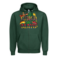 Sports Green cinco de mayo with pepper and sombrero Zipper Hoodie - Artiststas