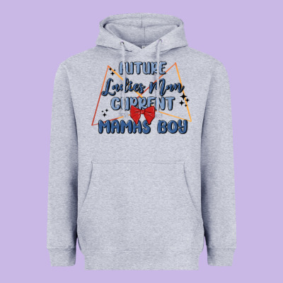 Future Ladies Man Current Mamas Boy Heavyweight Hoodie Designed By Maliassmallbusiness