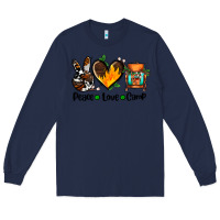 Navy peace love camp ado Long Sleeve Tee - AdoDesignShop