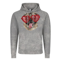 Cloud Rock pug with love glasses Vintage Hoodie - RanaPortraitStore