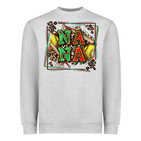 Heather Grey softball nana with leopard Heavyweight Sweatshirt - Zillion Design Studio