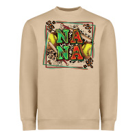 Softball Nana With Leopard Heavyweight Sweatshirt | Teevron