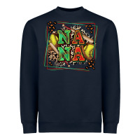 Navy softball nana with leopard Heavyweight Sweatshirt - Zillion Design Studio