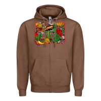 Chestnut mexican cacti background Zipper Hoodie - Artiststas