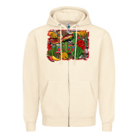 Sandshell mexican cacti background Zipper Hoodie - Artiststas