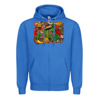True Royal mexican cacti background Zipper Hoodie - Artiststas