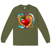 Army Green teacher heart pen Long Sleeve Tee - AdoDesignShop