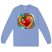 Colony Blue teacher heart pen Long Sleeve Tee - AdoDesignShop