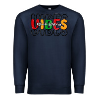 Navy black history vibes Premium Sweatshirt - MaliasSmallBusiness