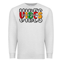 Oatmeal Heather black history vibes Premium Sweatshirt - MaliasSmallBusiness